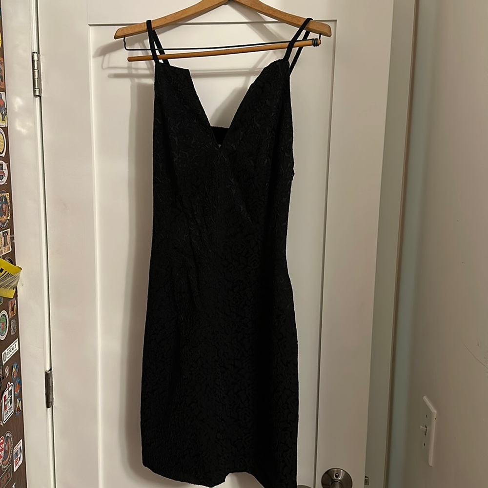 David Meister Black Lace Dress